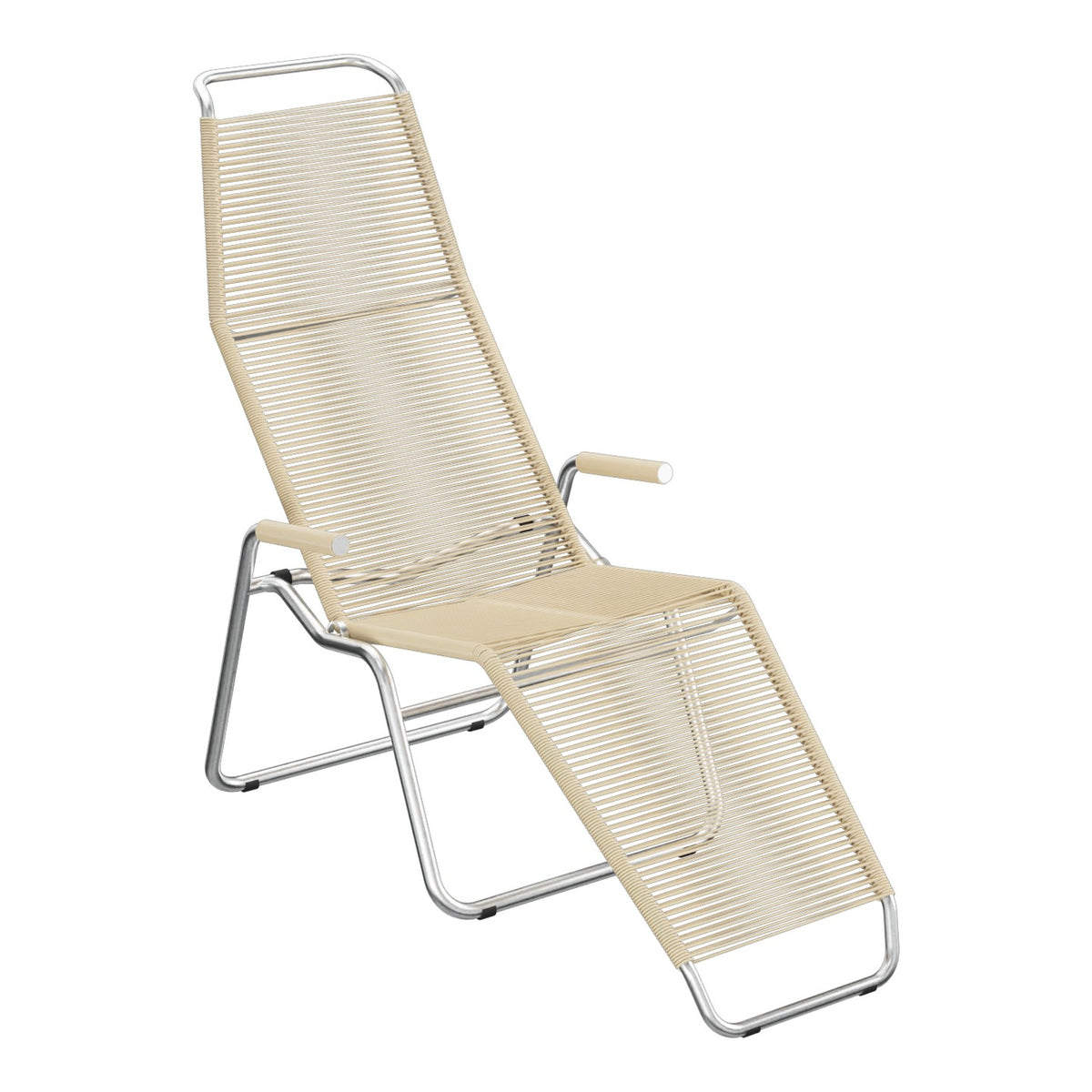 Schaffner Brissago Chaise longue Spaghetti – Marron Pastel 83 / Galvanisé à chaud 02