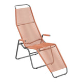 Schaffner Brissago Chaise longue Spaghetti – Terracotta 84 / Graphite 73