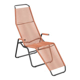 Schaffner Brissago Chaise longue Spaghetti – Terracotta 84 / Anthracite 77