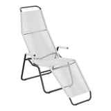 Schaffner Brissago Chaise longue Spaghetti – Blanc 90 / Anthracite 77