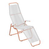 Schaffner Brissago Chaise longue Spaghetti – Blanc 90 / Terracotta 84