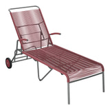 Schaffner Säntis Chaise longue à roulettes Spaghetti – Bordeaux 38 / Graphite 73