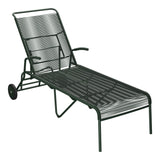 Schaffner Säntis Chaise longue à roulettes Spaghetti – Vert Sapin 66 / Vert Sapin 66