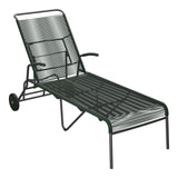 Schaffner Säntis Chaise longue à roulettes Spaghetti – Vert Sapin 66 / Anthracite 77