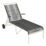Schaffner Säntis Chaise longue à roulettes Spaghetti – Anthracite 77 / Vert Pastel 64