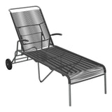 Schaffner Säntis Chaise longue à roulettes Spaghetti – Anthracite 77 / Graphite 73