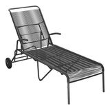 Schaffner Säntis Chaise longue à roulettes Spaghetti – Anthracite 77 / Anthracite 77