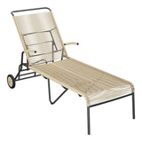 Schaffner Säntis Chaise longue à roulettes Spaghetti – Marron Pastel 83 / Anthracite 77