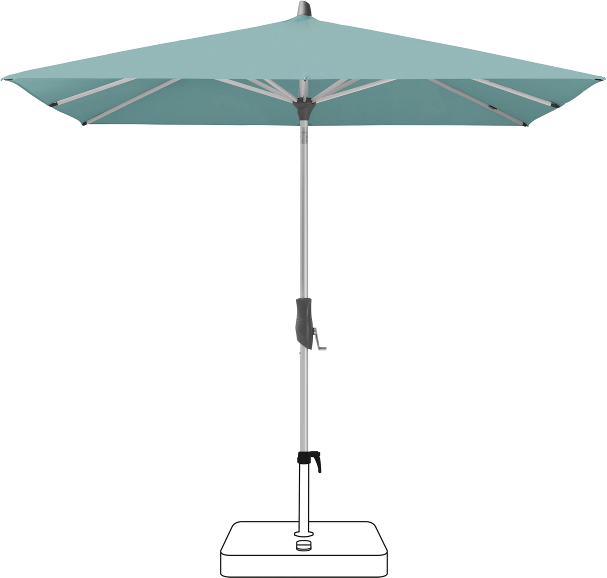 Glatz Parasol ALU-TWIST carre Qualite 4 417 Ocean