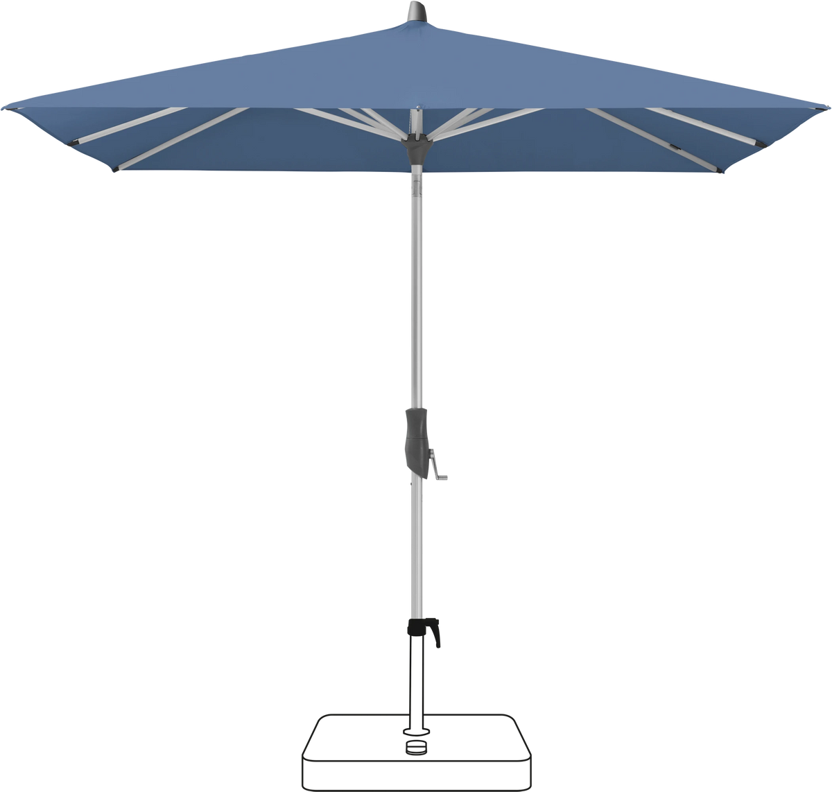 Glatz Parasol ALU-TWIST carre Qualite 4 418 Cobalt
