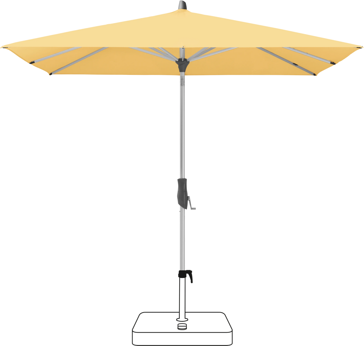 Glatz Parasol ALU-TWIST carre Qualite 4 438 Straw
