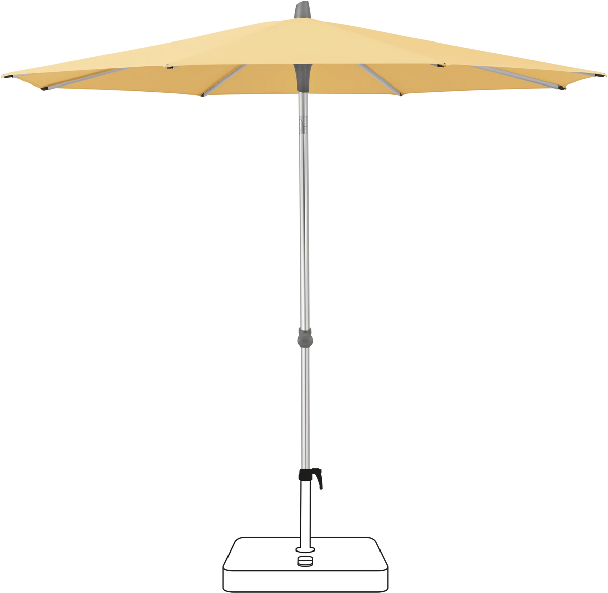 Glatz Parasol ALU-SMART rond Qualite 4 438 Straw