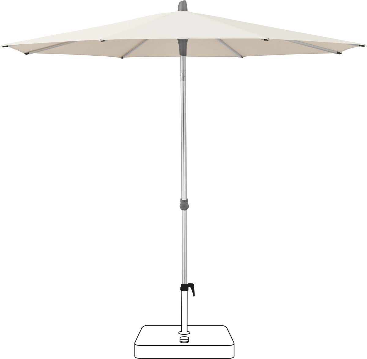 Glatz Parasol ALU-SMART rond Cat.5 523 Champagne
