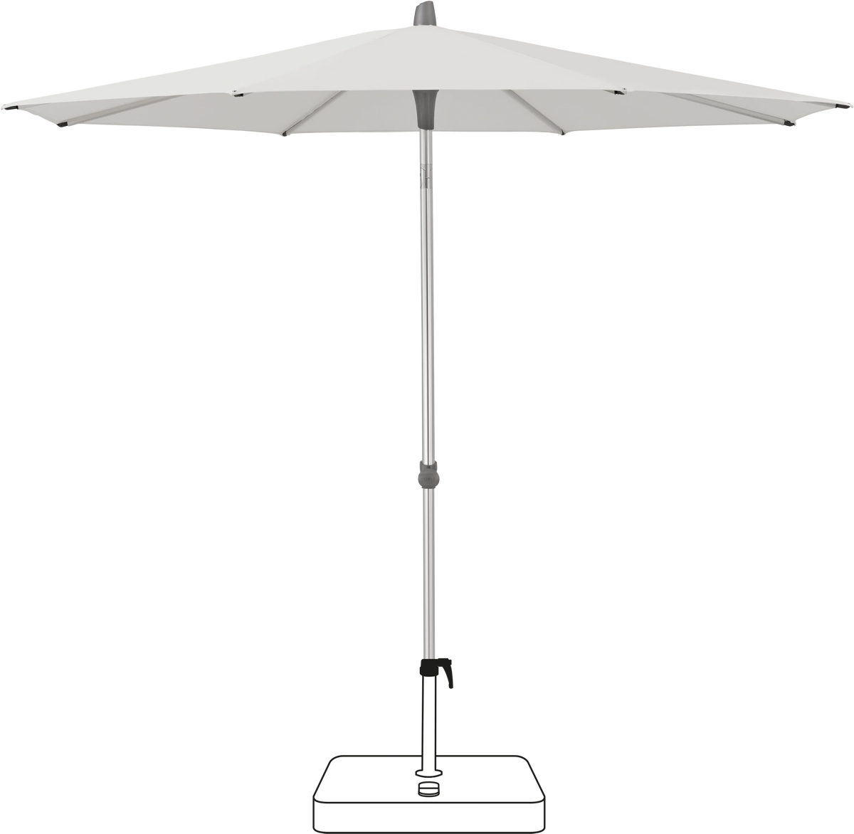 Glatz Parasol ALU-SMART rond Cat.5 556 Alabaster