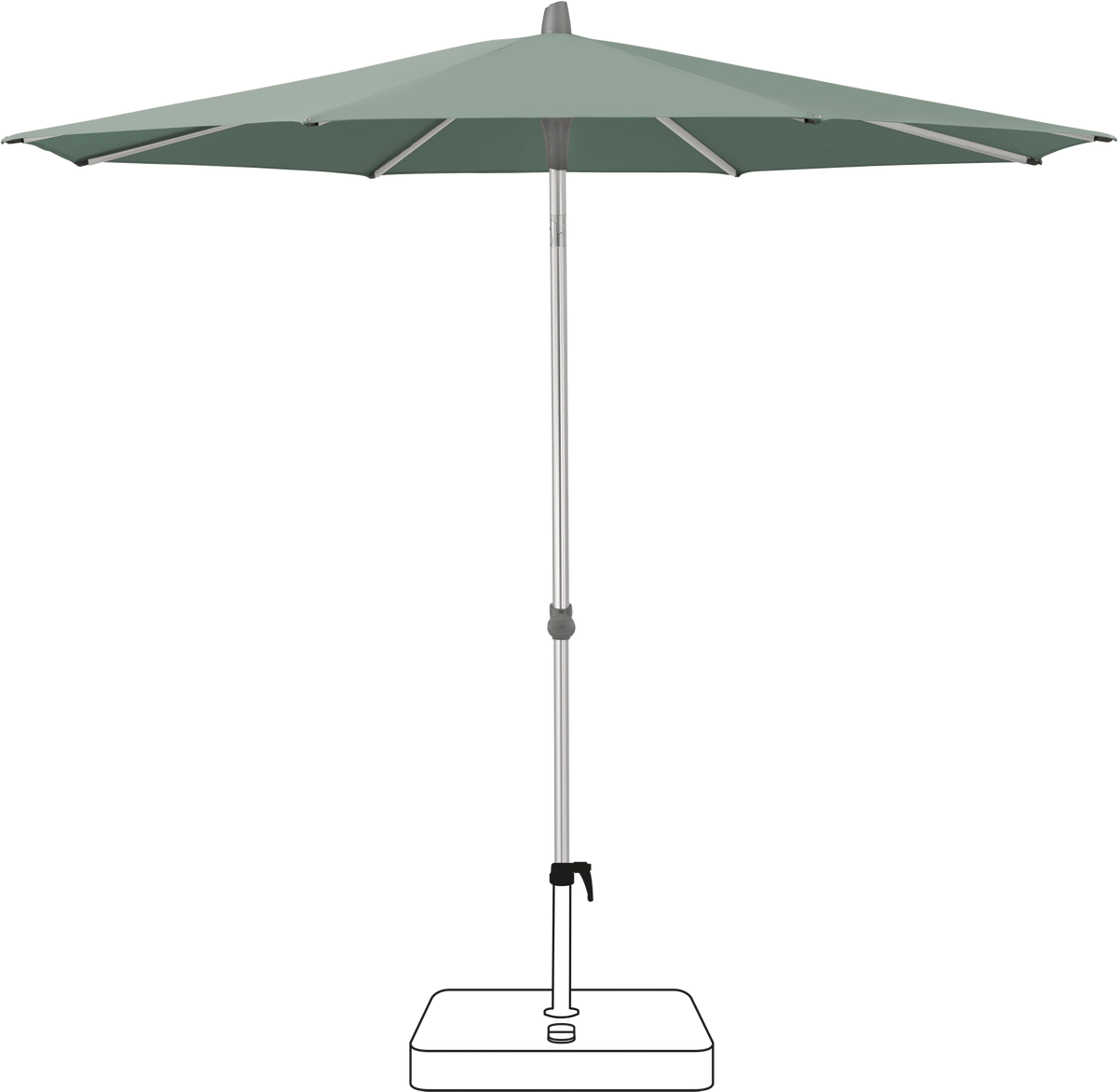 Glatz Parasol ALU-SMART rond Cat.5 588 Olive