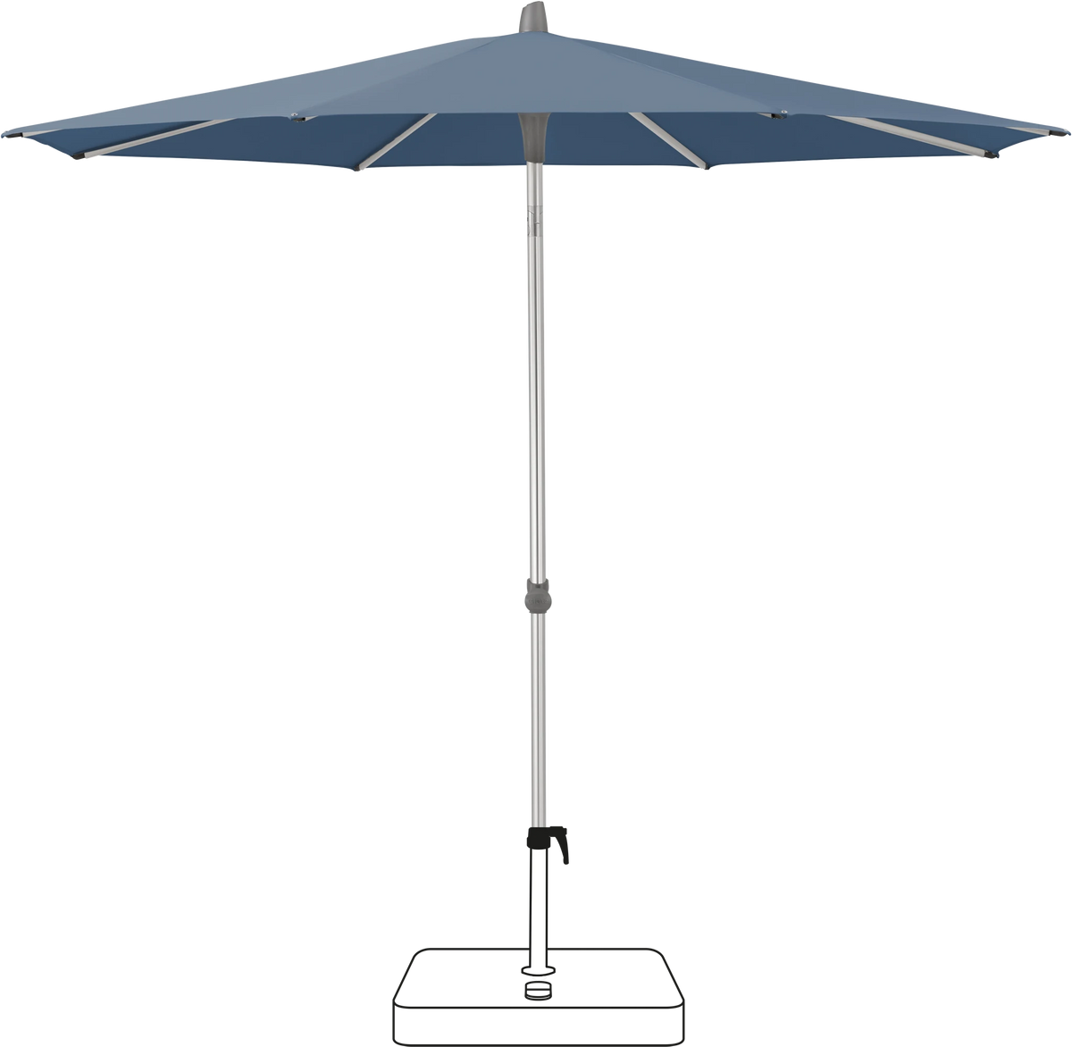 Glatz Parasol ALU-SMART rond Cat.5 601 Waterfall