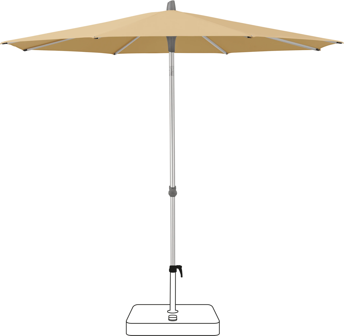 Glatz Parasol ALU-SMART rond Cat.5 604 Cereal