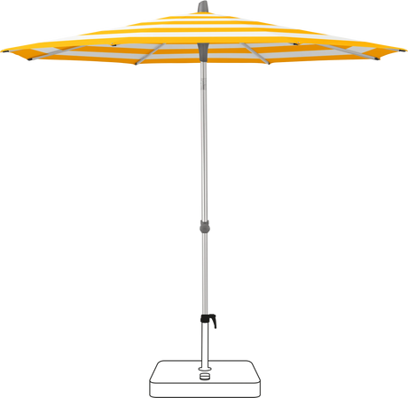 Glatz Parasol ALU-SMART rond Cat.5 624 Yellow Stripe
