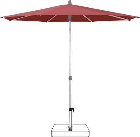 Glatz Parasol ALU-SMART rond Cat.5 637 Cherry