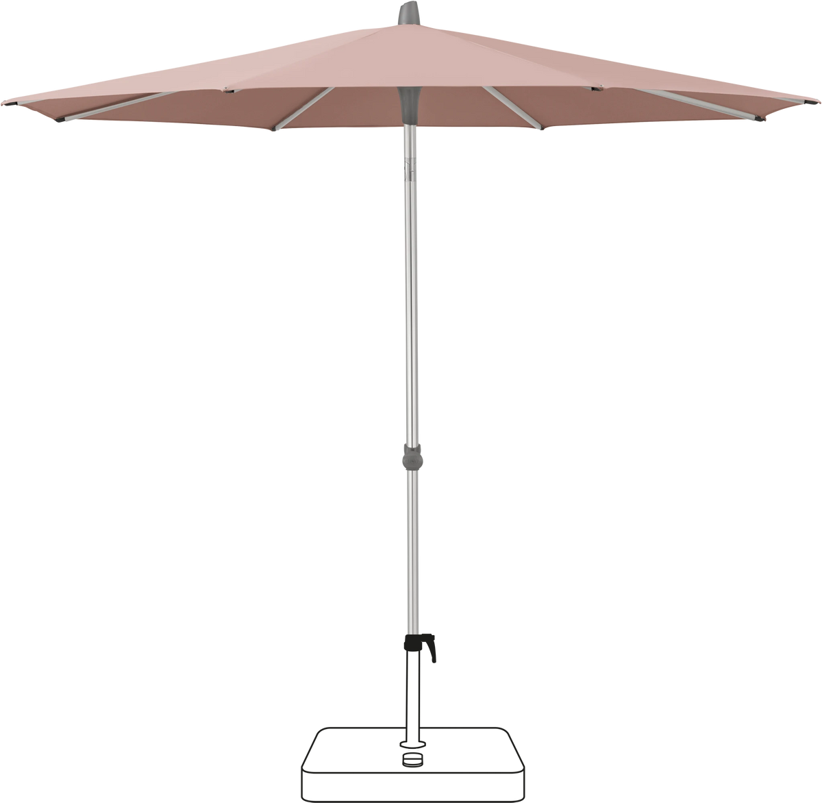 Glatz Parasol ALU-SMART rond Cat.5 639 Blush