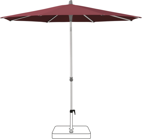 Glatz Parasol ALU-SMART rond Cat.5 644 Merlot