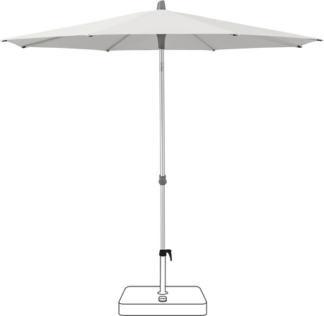 Glatz Parasol ALU-SMART rond Cat.5 665 Chrome