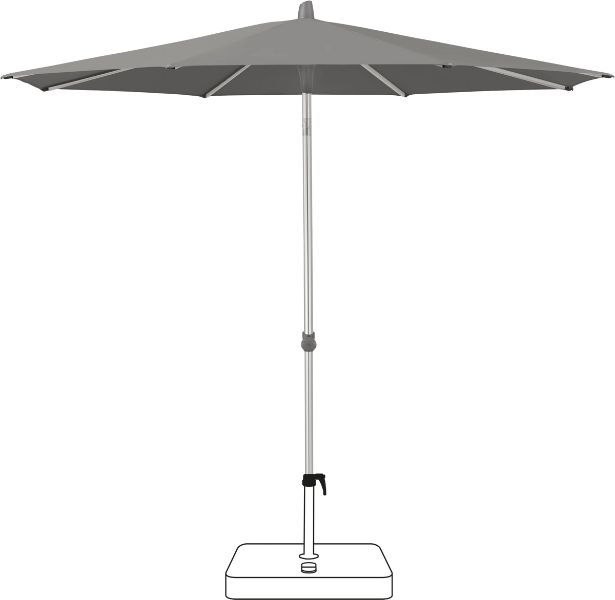 Glatz Parasol ALU-SMART rond Cat.5 684 Urban Shadow