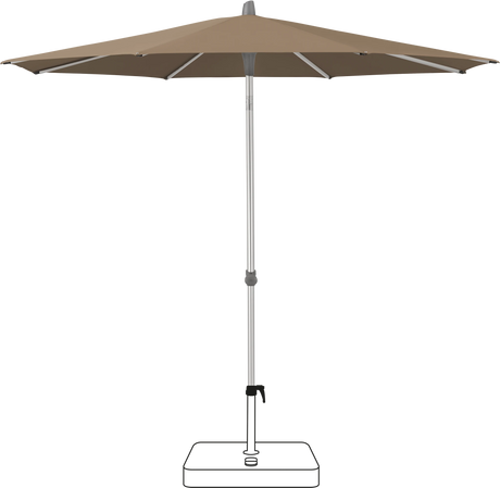 Glatz Parasol ALU-SMART rond Cat.5 805 Walnut