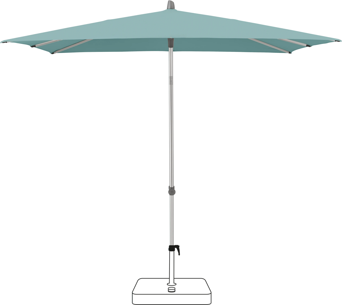 Glatz Parasol ALU-SMART carre Qualite 4 417 Ocean