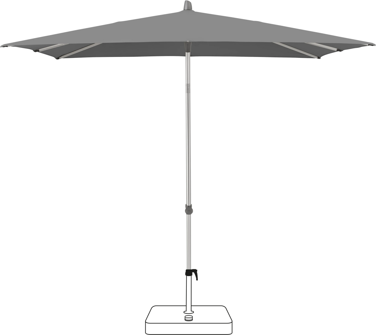 Glatz Parasol ALU-SMART carre Cat.5 502 Thunder