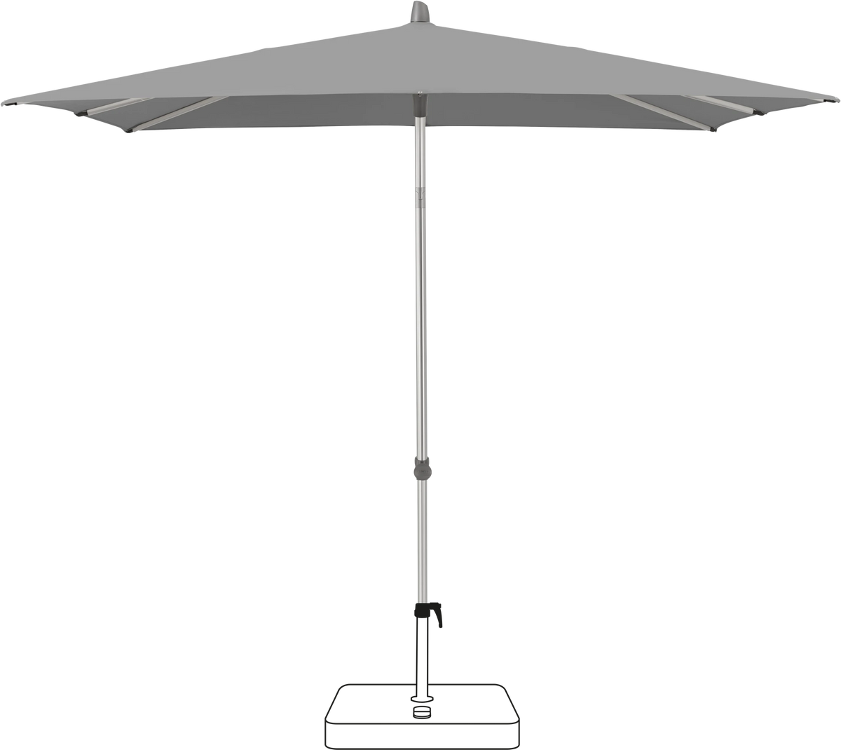 Glatz Parasol ALU-SMART carre Cat.5 509 Slate
