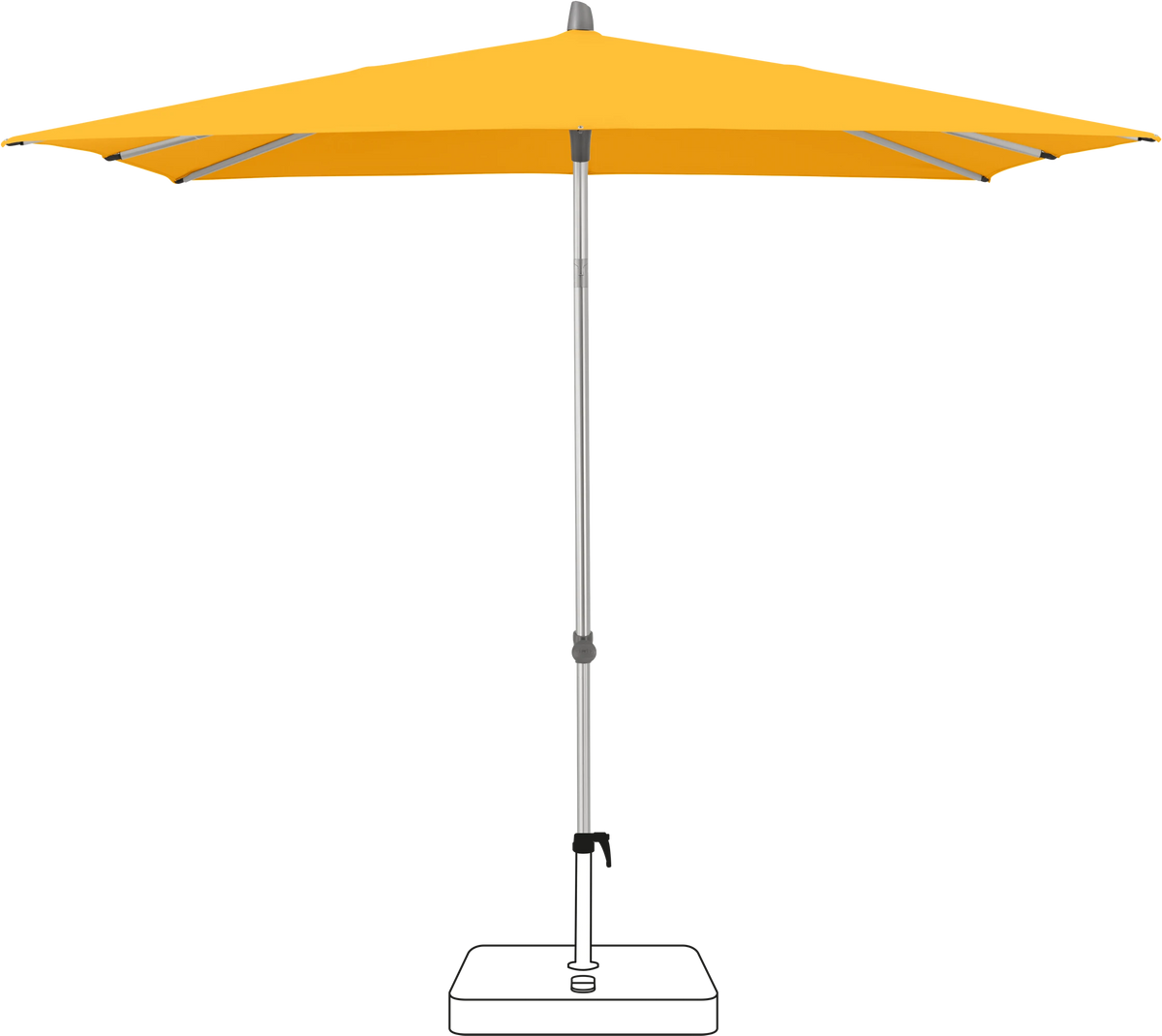 Glatz Parasol ALU-SMART carre Cat.5 514 Corn