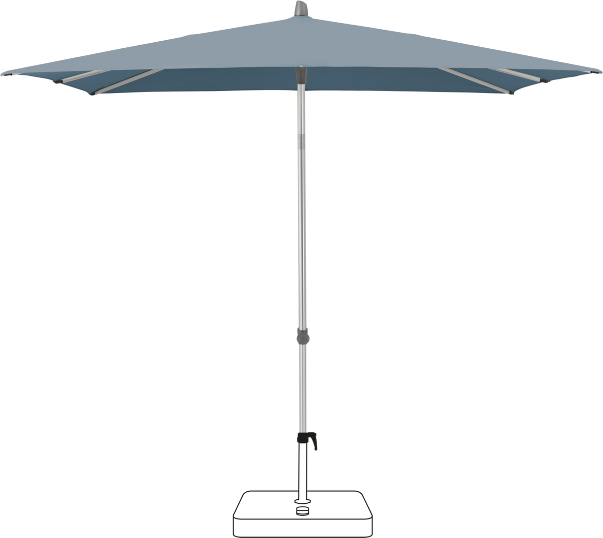 Glatz Parasol ALU-SMART carre Cat.5 603 Horizon