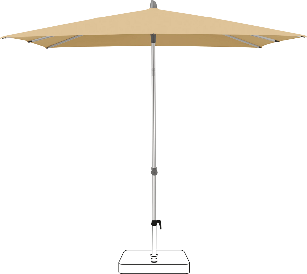Glatz Parasol ALU-SMART carre Cat.5 604 Cereal