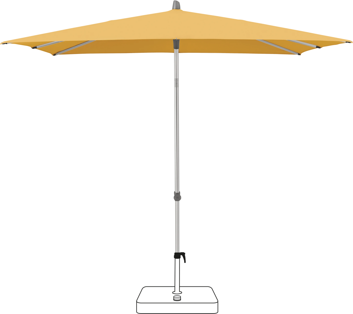 Glatz Parasol ALU-SMART carre Cat.5 617 Safran