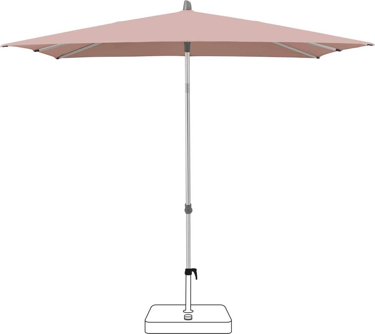 Glatz Parasol ALU-SMART carre Cat.5 639 Blush