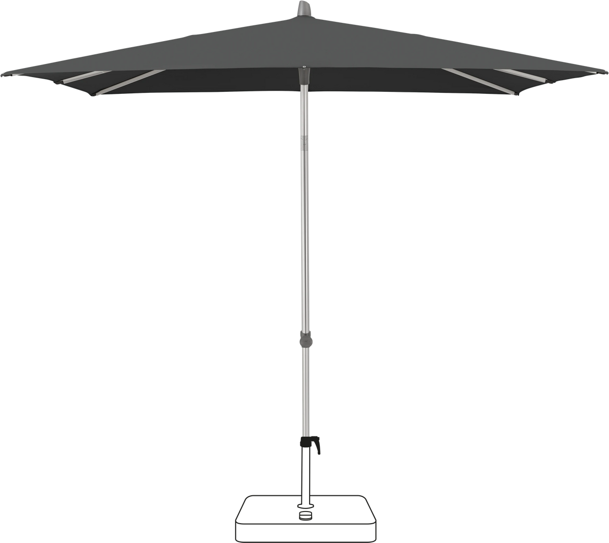 Glatz Parasol ALU-SMART carre Cat.5 669 Carbone