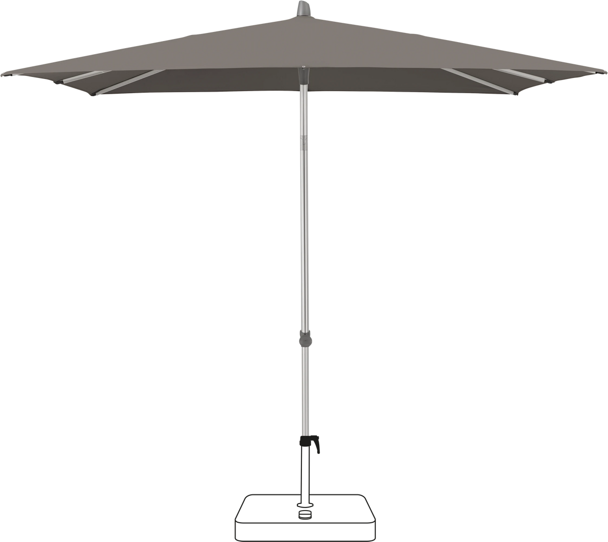 Glatz Parasol ALU-SMART carre Cat.5 806 Forge
