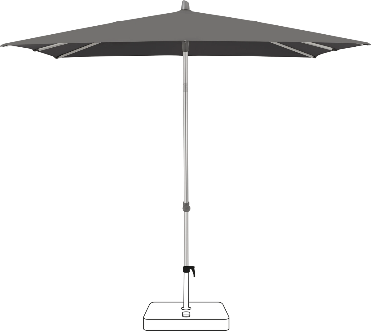 Glatz Parasol ALU-SMART carre Cat.5 807 Lava
