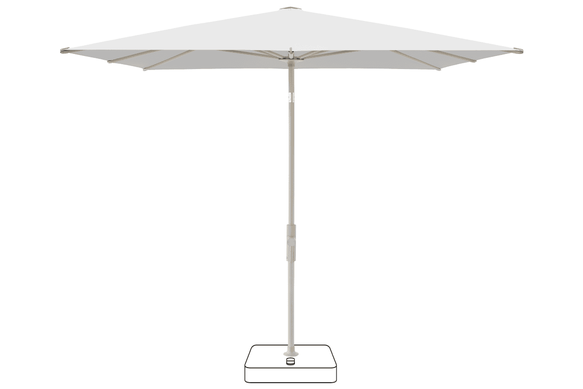 Glatz Parasol VITA Torna carre Cat.5 500 Plaster Gris soie