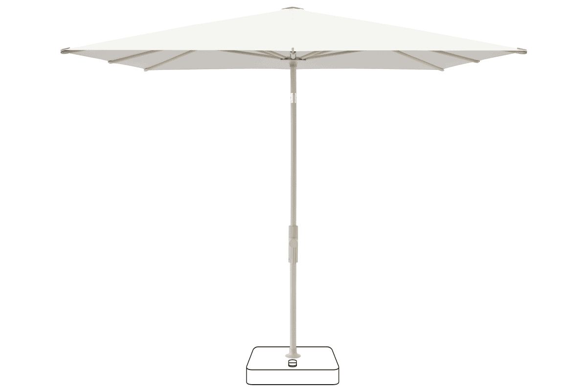Glatz Parasol VITA Torna carre Cat.5 510 White Gris soie