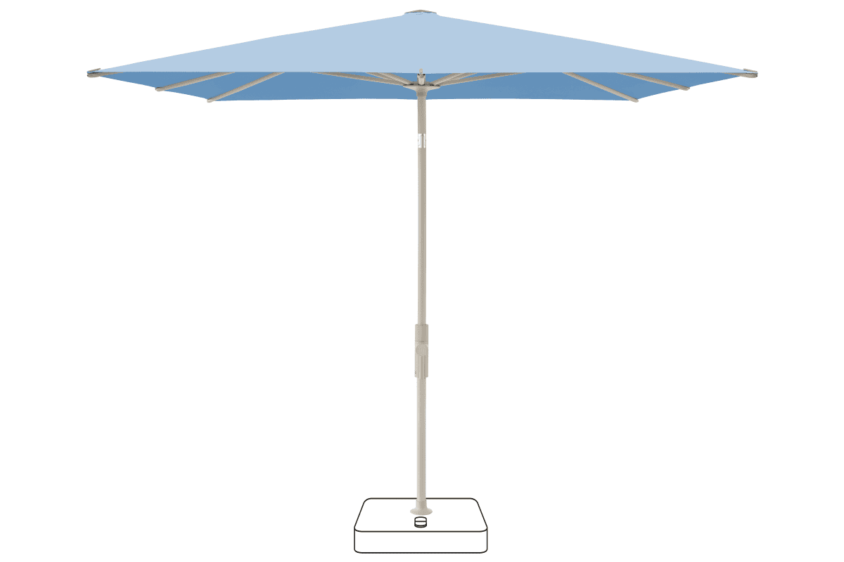 Glatz Parasol VITA Torna carre Cat.5 515 Cloud Gris soie