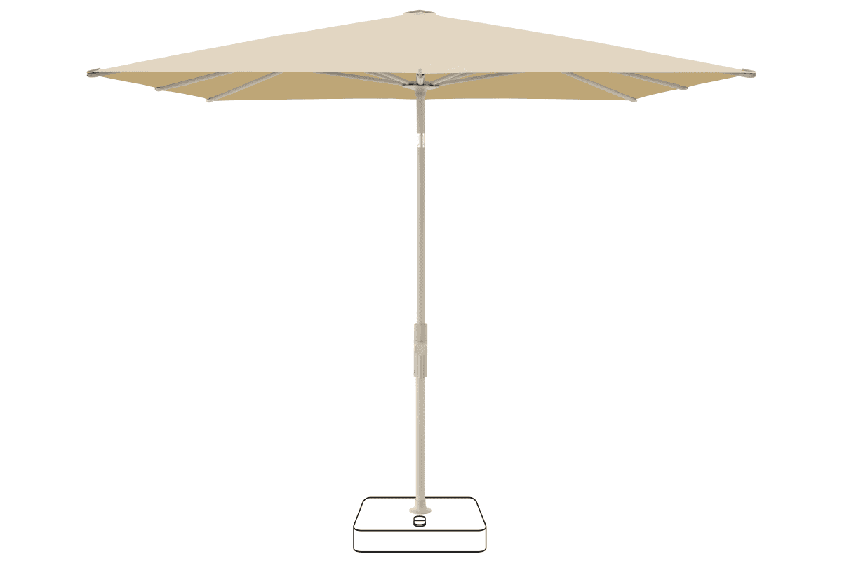 Glatz Parasol VITA Torna carre Cat.5 526 Bamboo Gris soie