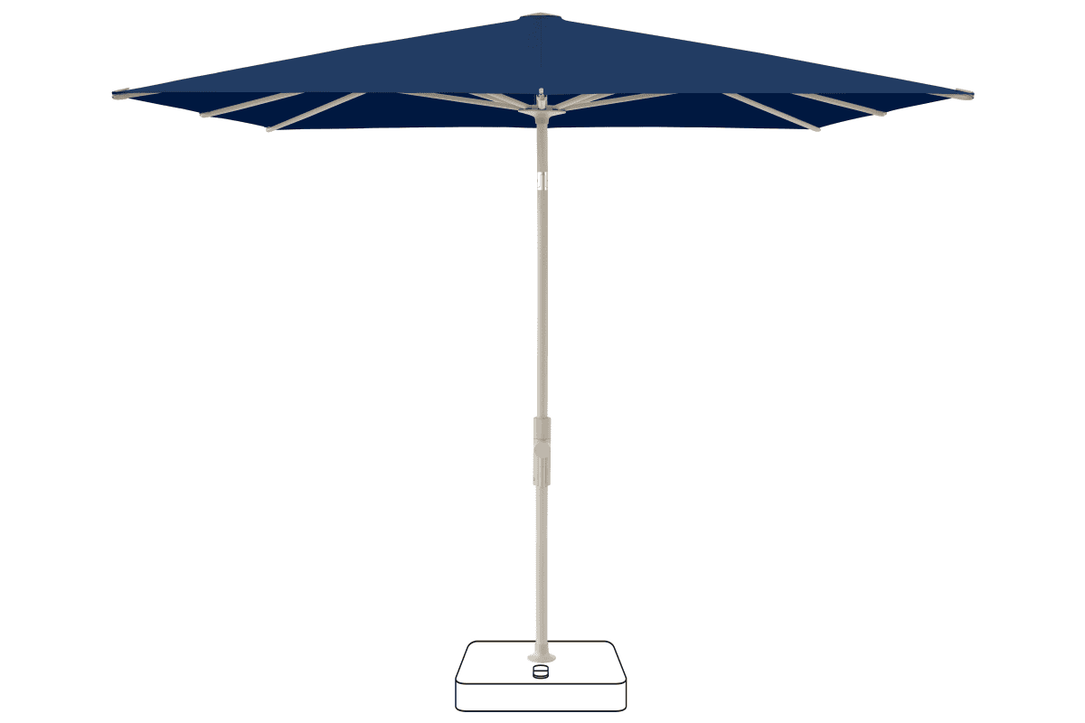 Glatz Parasol VITA Torna carre Cat.5 530 Atlantic Gris soie