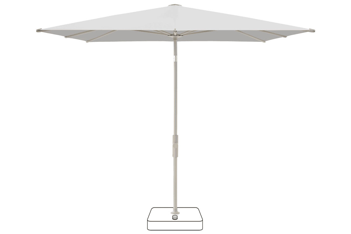 Glatz Parasol VITA Torna carre Cat.5 550 Cement Gris soie