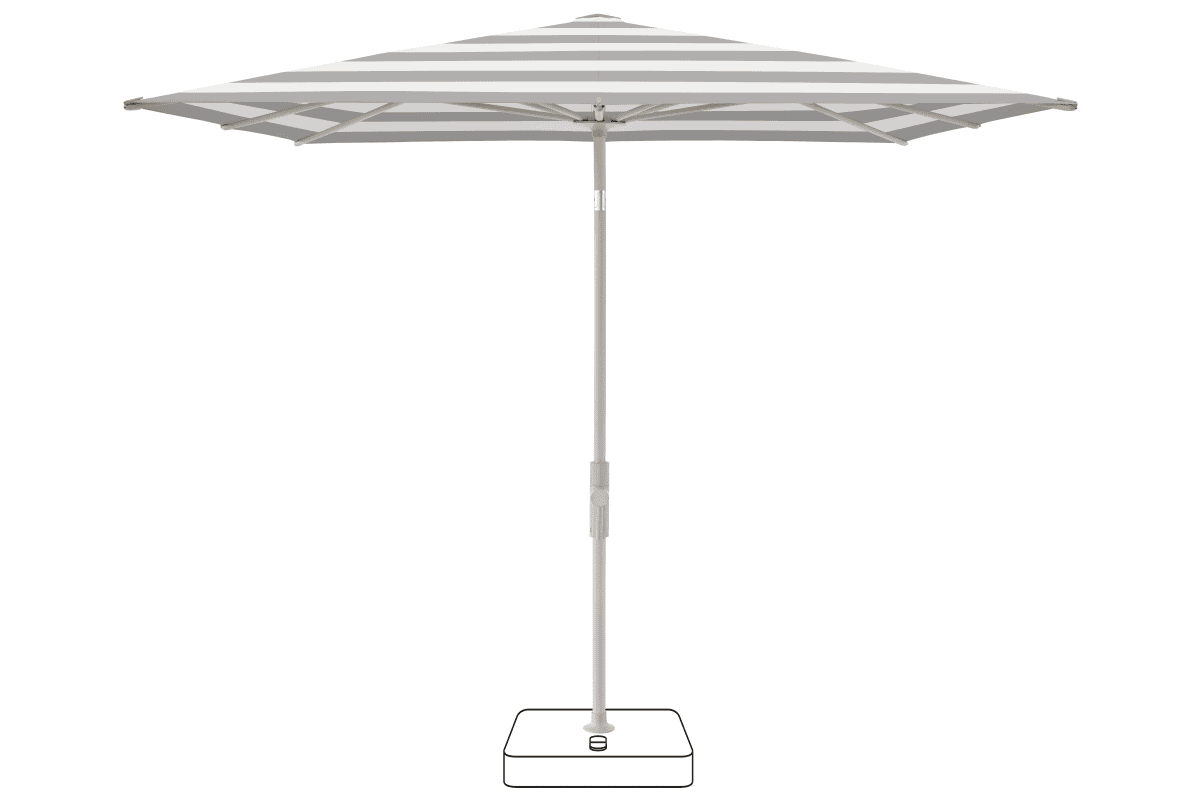 Glatz Parasol VITA Torna carre Cat.5 555 Grey Stripe Gris soie
