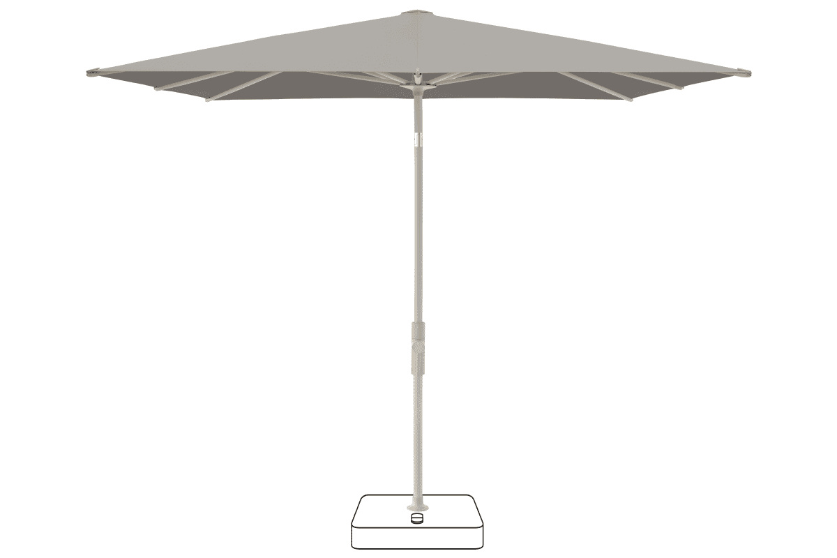 Glatz Parasol VITA Torna carre Cat.5 558 Steel Gris soie