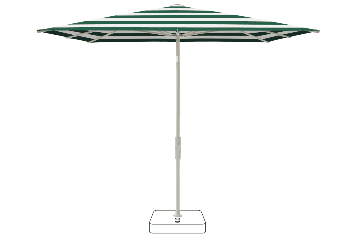 Glatz Parasol VITA Torna carre Cat.5 589 Green Stripe Gris soie