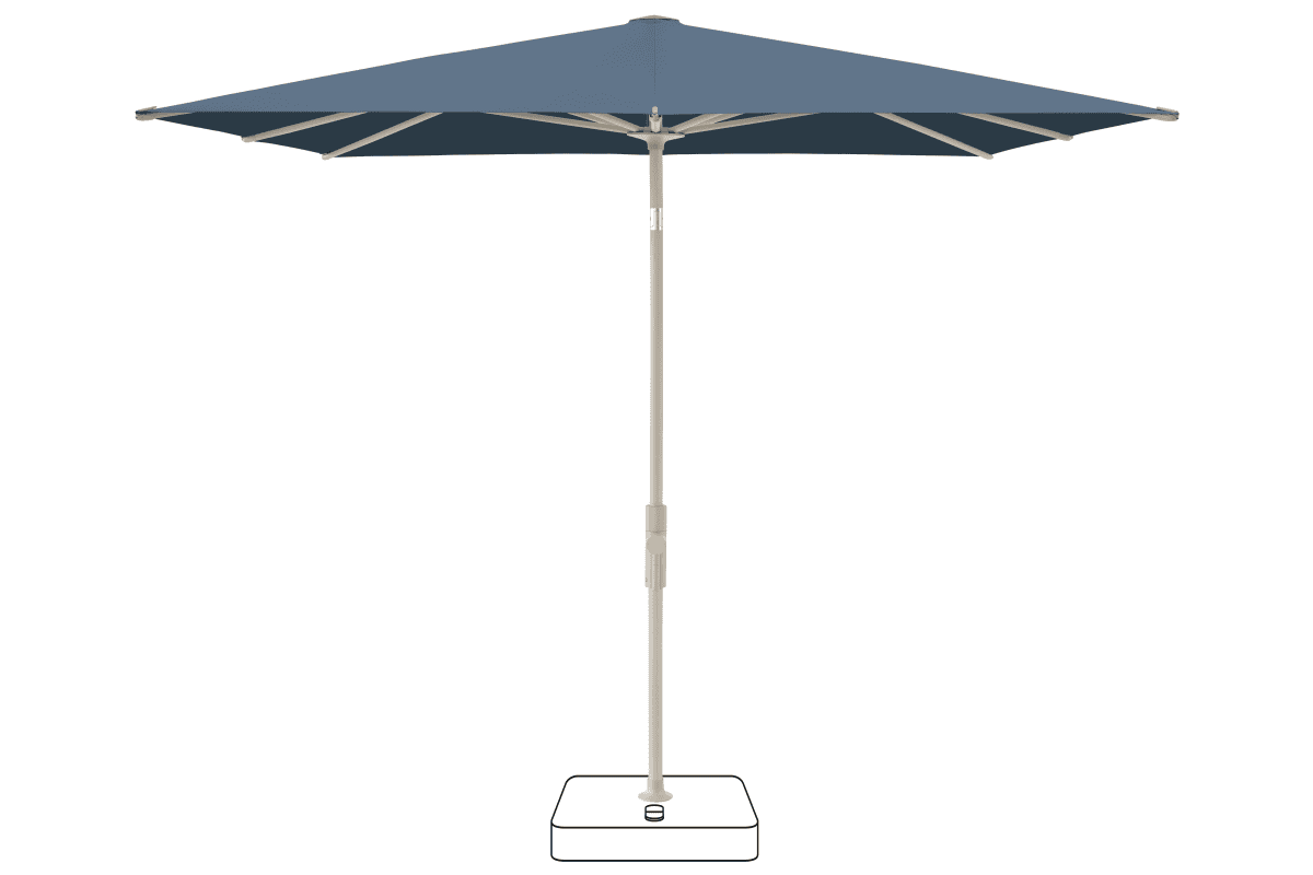 Glatz Parasol VITA Torna carre Cat.5 600 Wave Gris soie