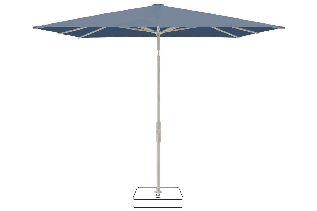 Glatz Parasol VITA Torna carre Cat.5 601 Waterfall Gris soie